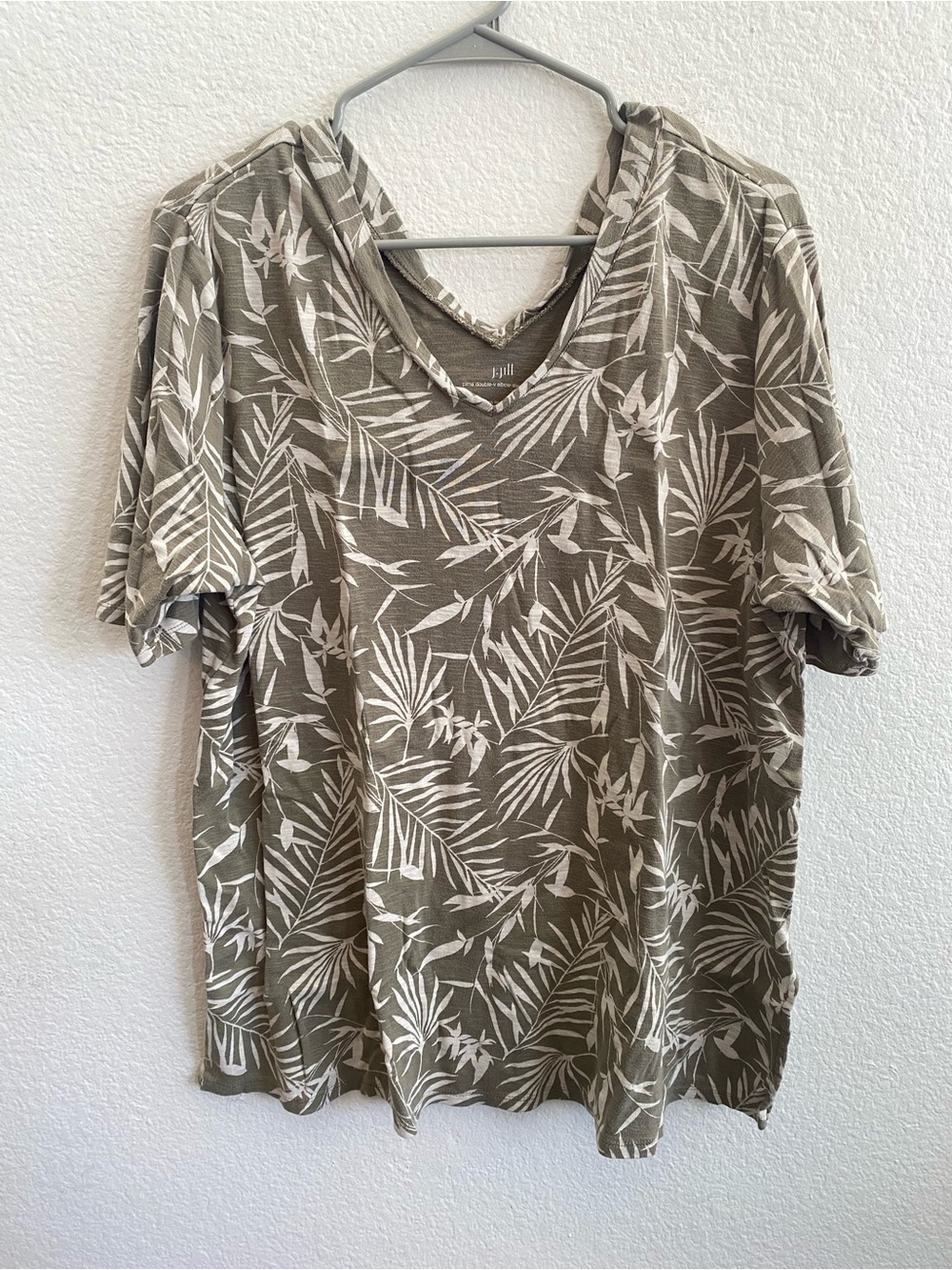 J. Jill Olive V-Neck Cotton Tunic